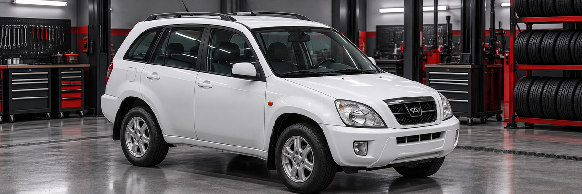 Chery Tiggo T11 original en un taller de llantas