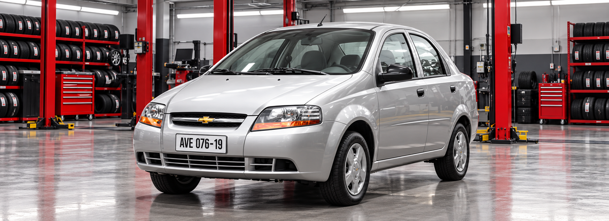 Chevrolet Chevytaxi Aveo Family 1.5L 2015-2016 en un taller de llantas