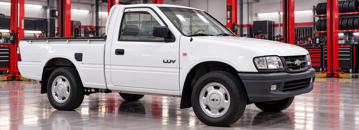 Chevrolet Luv 2.2L y 2.5 diésel cabina simple 4x2 1999-2005 en un taller de llantas