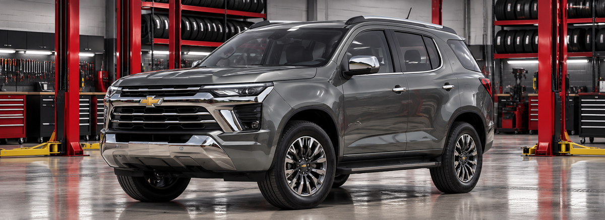 Chevrolet Trailblazer High Country 2.8L diésel 2025-2026 en un taller de llantas