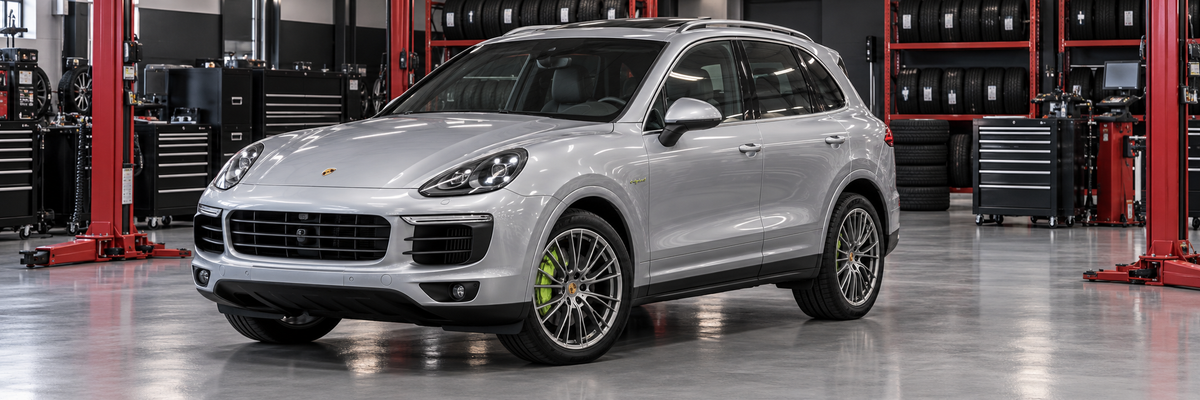 Porsche Cayenne 958 actualizado dentro de un taller