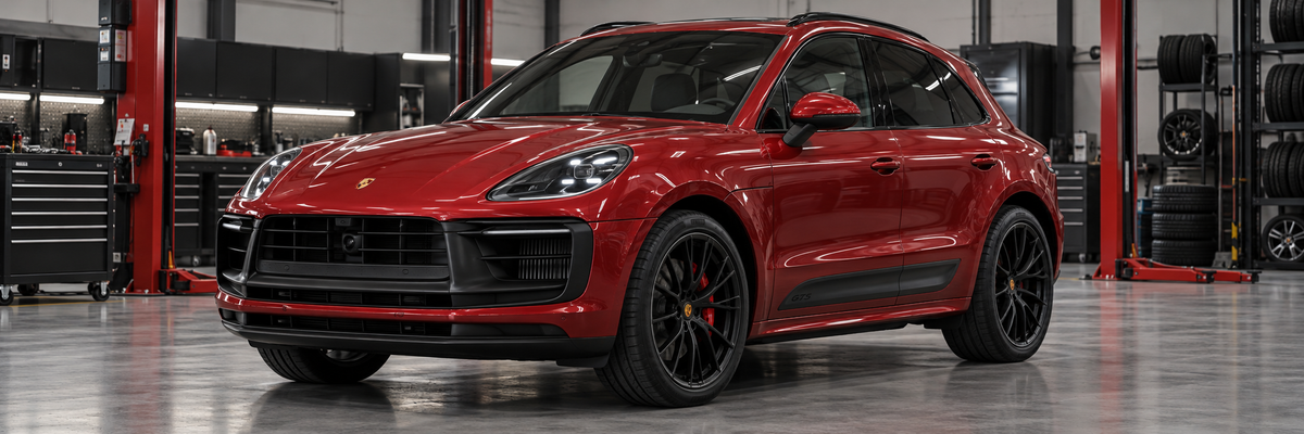 Porsche Macan 95B renovado dentro de un taller