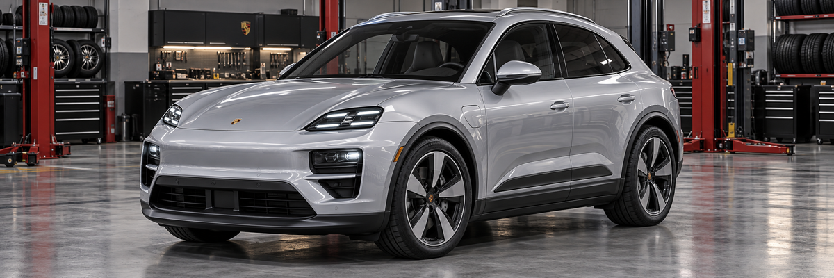 Porsche Macan Electric XA dentro de un taller