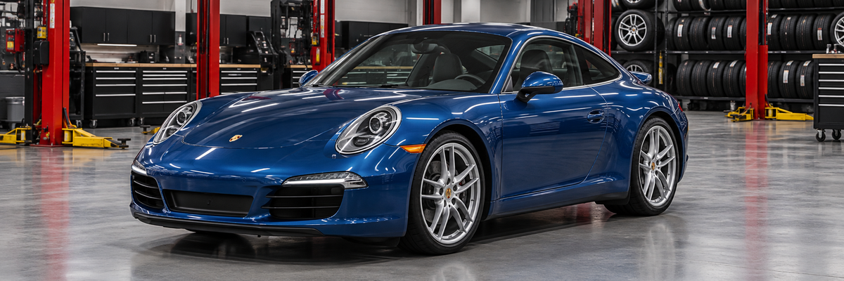 Porsche 911 Carrera 991.1 dentro de un taller