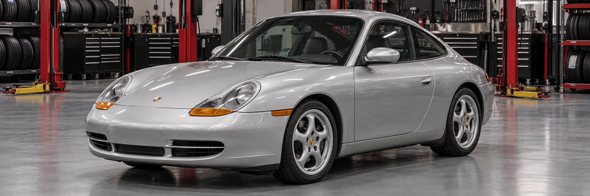 Porsche 911 996.1 dentro de un taller