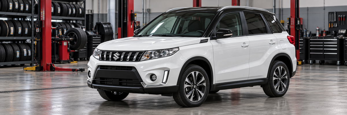 Suzuki Vitara LY 1.6 2022-2024 de cinco puertas dentro de un taller
