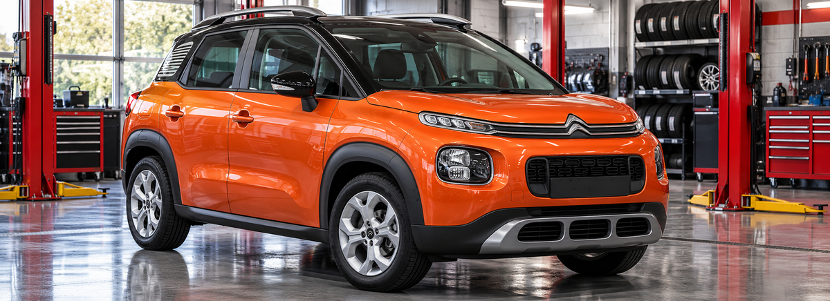 Citroën C3 Aircross 1.2L / 1.6L 2018-2019 en un taller de llantas