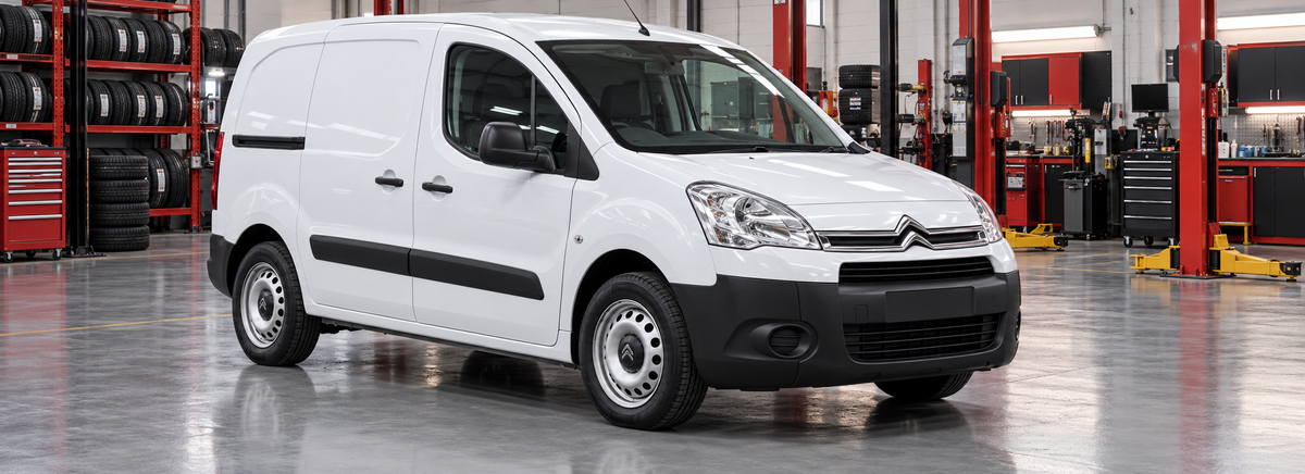 Citroën Berlingo B9 Carga Corta 1.6L 2013-2014 en un taller de llantas