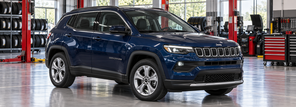 Jeep Compass Longitude T270 1.3L 2025-2026 en un taller de llantas
