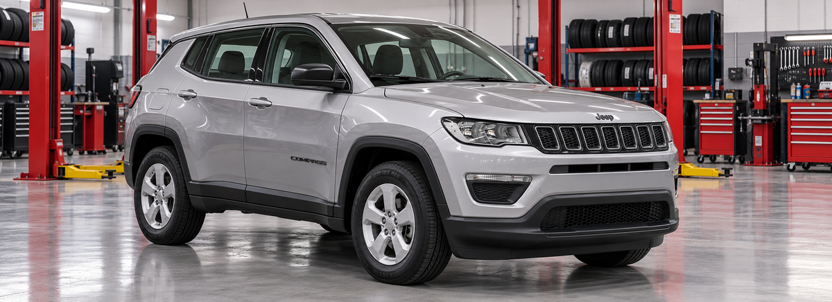 Jeep New Compass MP Sport 2.4L 4x2 2017-2019 en un taller de llantas