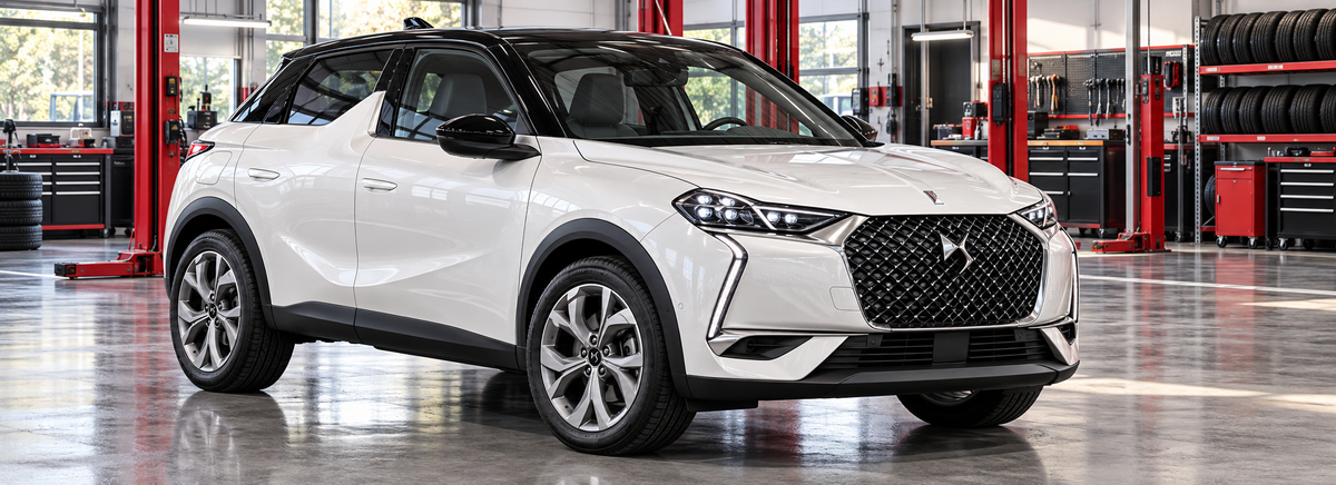 Citroën DS3 Crossback So Chic 1.2L 2021 en un taller de llantas