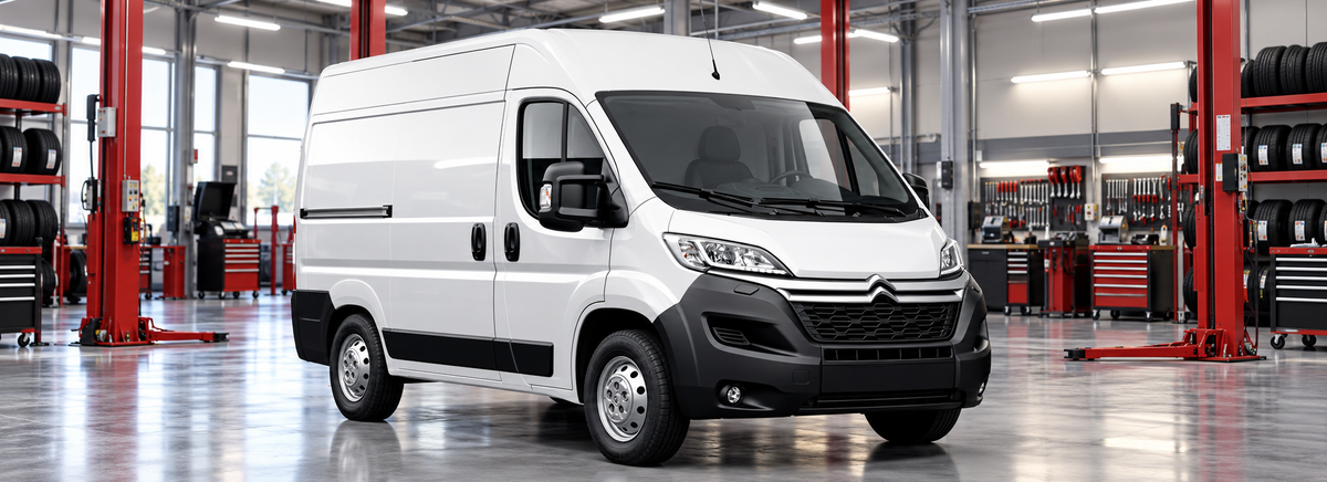 Citroën Jumper L2H2 2020-2026 en un taller de llantas