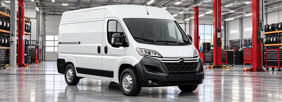 Citroën Jumper L3H2 2019-2026 en un taller de llantas