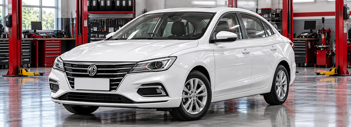 MG 5 sedán 1.5 manual 2020-2023 en un taller de llantas