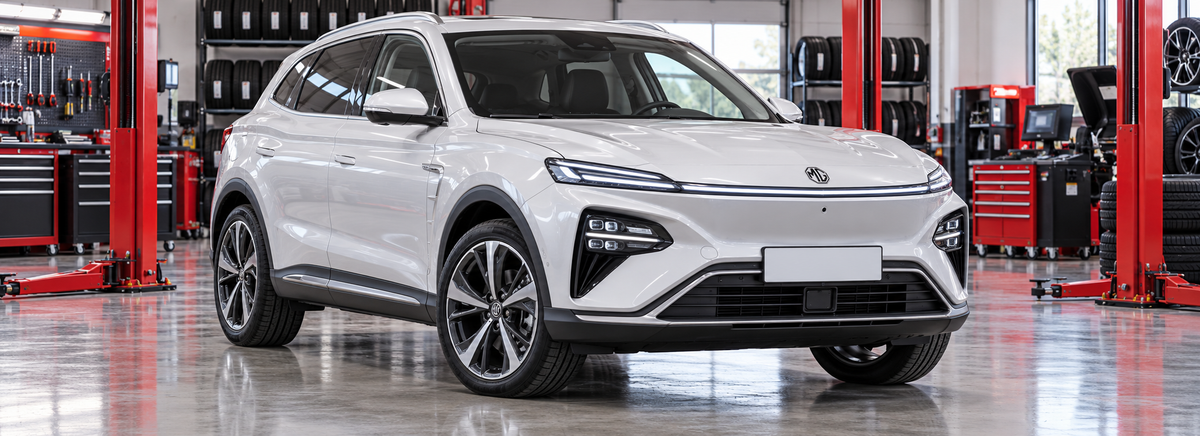 MG Marvel R RWD / AWD 2023-2025 en un taller de llantas