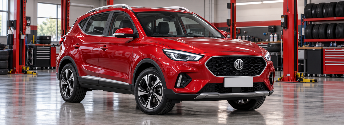 MG ZS gasolina 1.5 2023-2026 en un taller de llantas