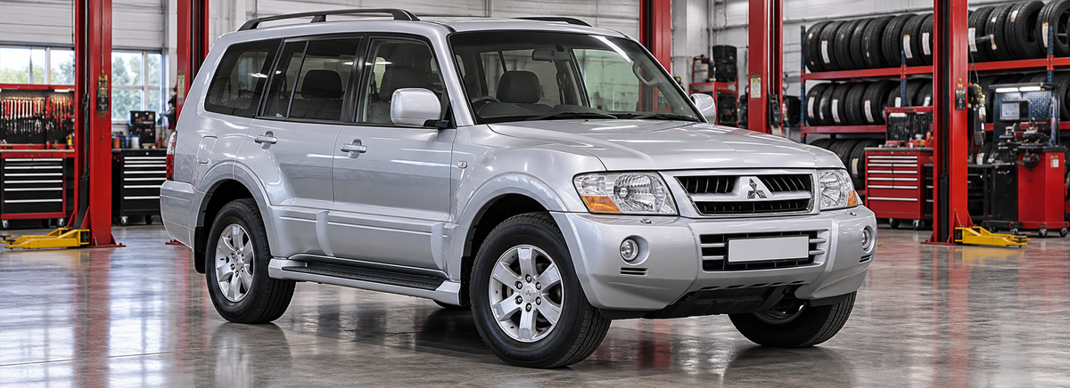 Mitsubishi Montero III 3.2 DI-D 2001-2006 en un taller de llantas