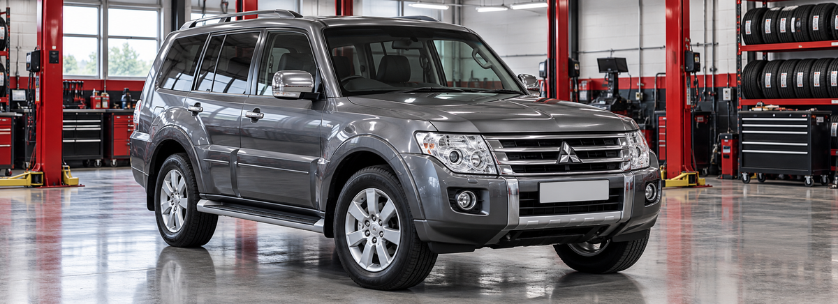 Mitsubishi Montero IV 3.2 DI-D 2007-2009 en un taller de llantas