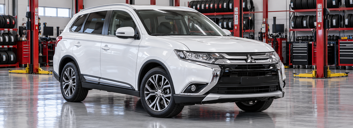 Mitsubishi Outlander III 2.0 / 2.4 2017-2020 en un taller de llantas