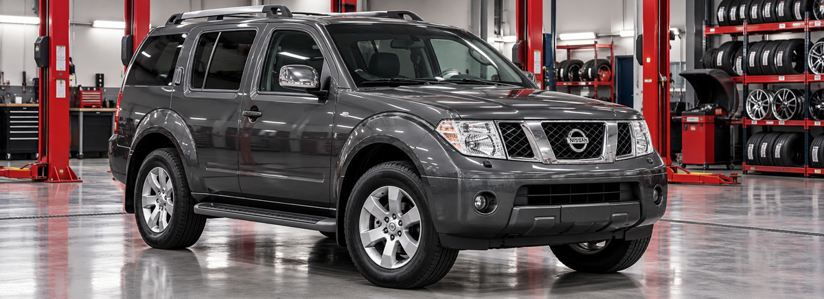 Nissan Pathfinder III R51 SE 4.0L 2005-2009 en un taller de llantas