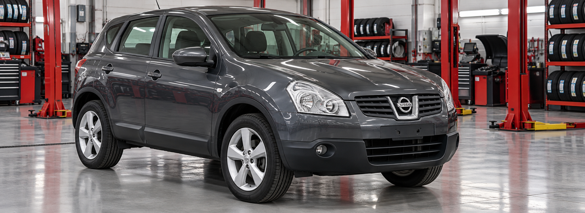 Nissan Qashqai I J10 1.6L y 2.0L 2009 en un taller de llantas