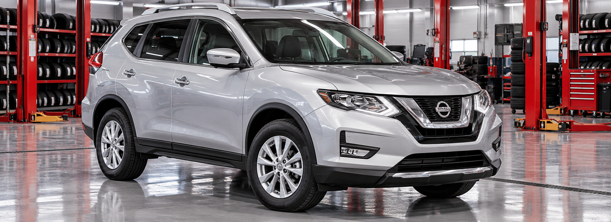 Nissan X-Trail T32 Sense 2.5L 2018 en un taller de llantas