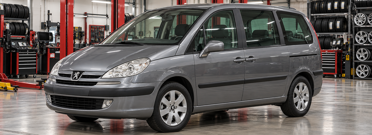 Peugeot 807 ST 2.0L 2004-2009 en un taller de llantas