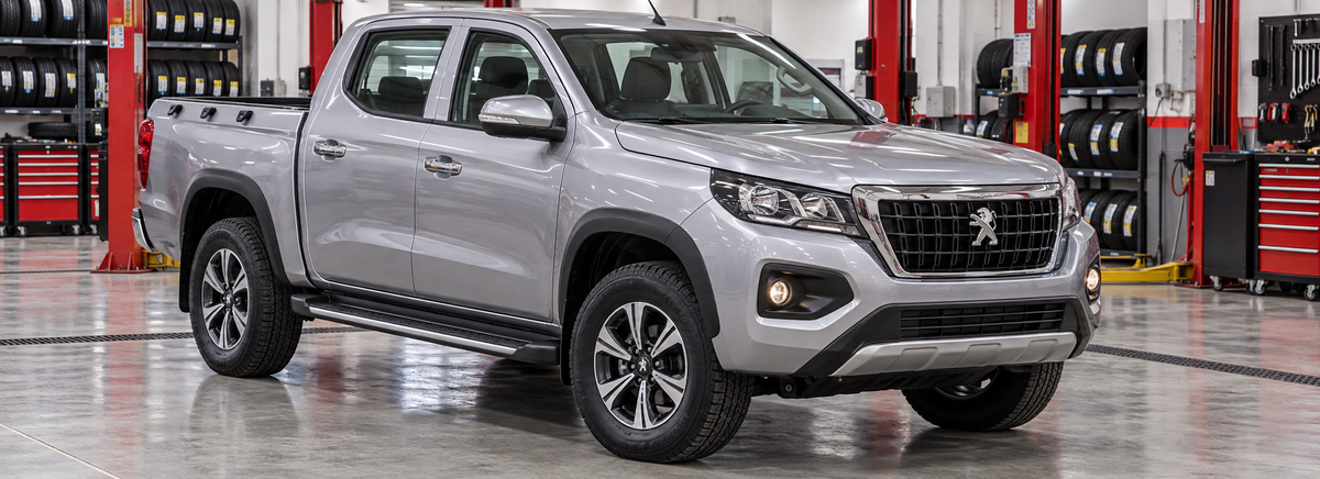 Peugeot Landtrek Active 1.9L 2021-2024 en un taller de llantas