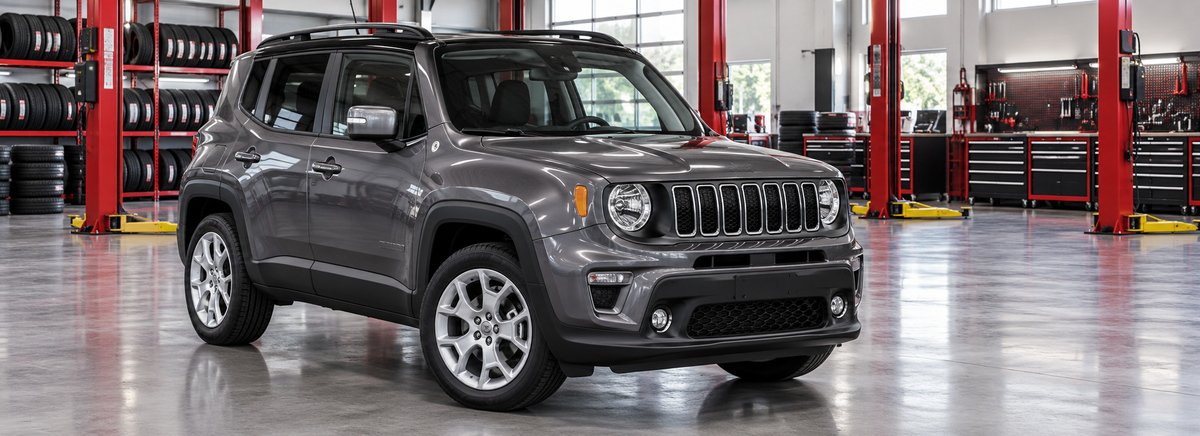 Jeep Renegade Limited 2.4L 2019 en un taller de llantas