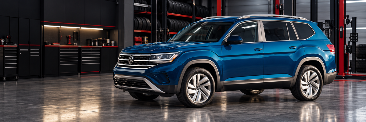 Volkswagen Teramont 3.6 VR6 2021-2023 en un taller de llantas