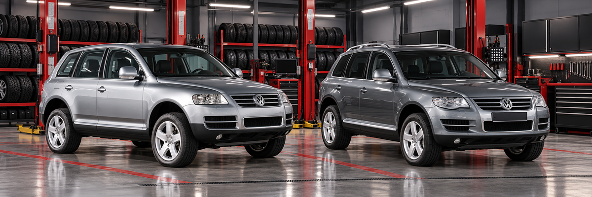 Volkswagen Touareg primera generación 7L en un taller