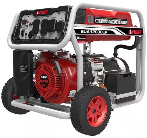 GENERADOR ELÉCTRICO PORTÁTIL 12KW ('MONOFÁSICO (1)' * 120 / 240V - 60HZ) 'GASOLINA' OHV 459CC - 13,5HP IPOWER