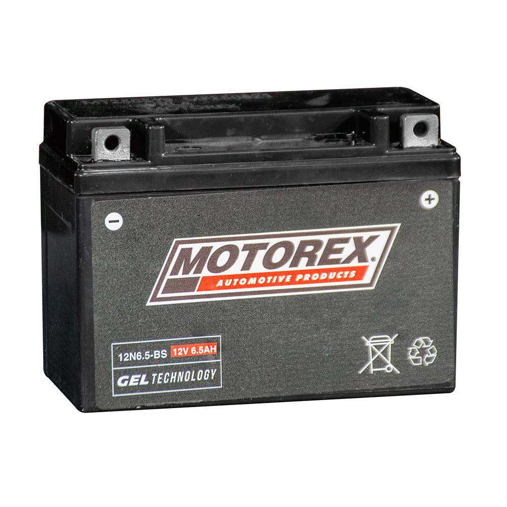 BATERIA MOTOREX P PARA MOTO 12N6.5-8S DERECHA (-+) 12V - 6,5AH GEL |LARGO: 139MM - ANCHO: 66MM - ALTO: 103MM|