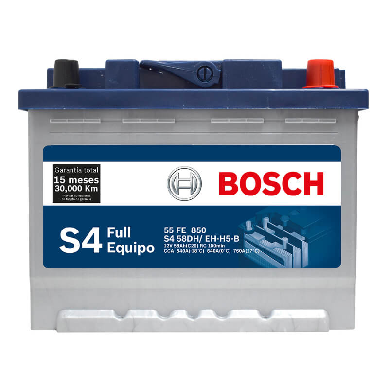 BATERIA BOSCH® S4 - 55 FE (- +) NORMAL 58AH