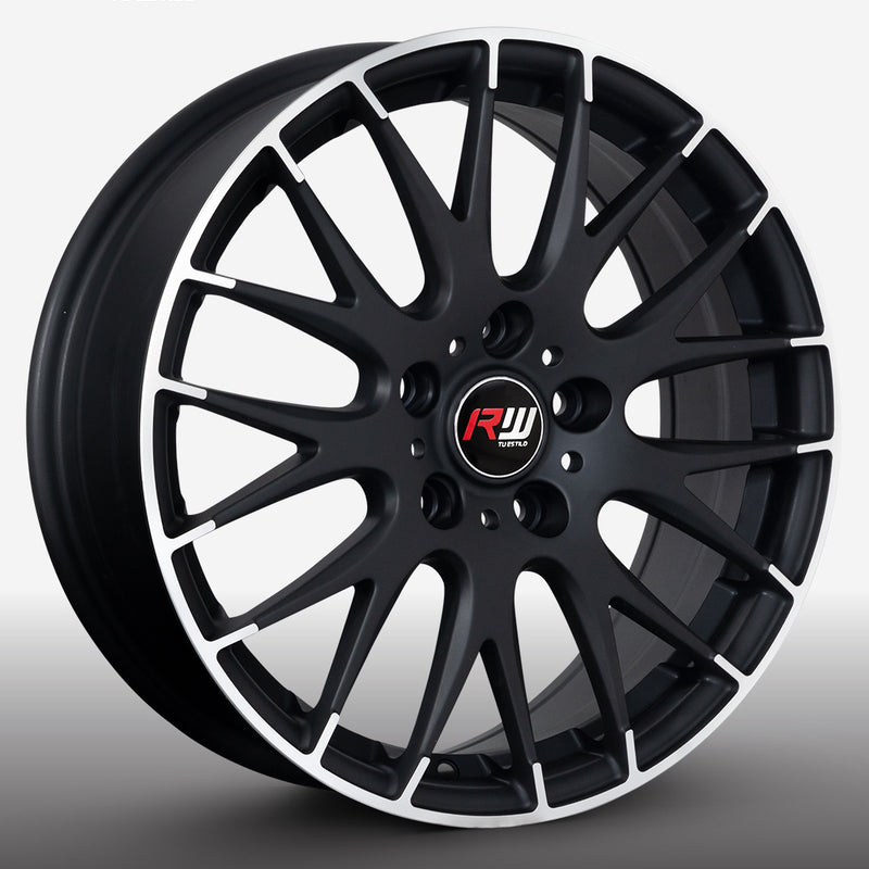RW® - 17X7.0 5X120 ET45 CB73.1 SMATE BLACK MACHINE