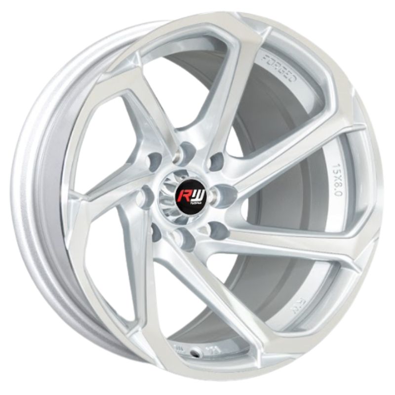 RW® - 15X8.0 4X100/4X114.3 ET-10 CB73.1 SILVER MACHINED