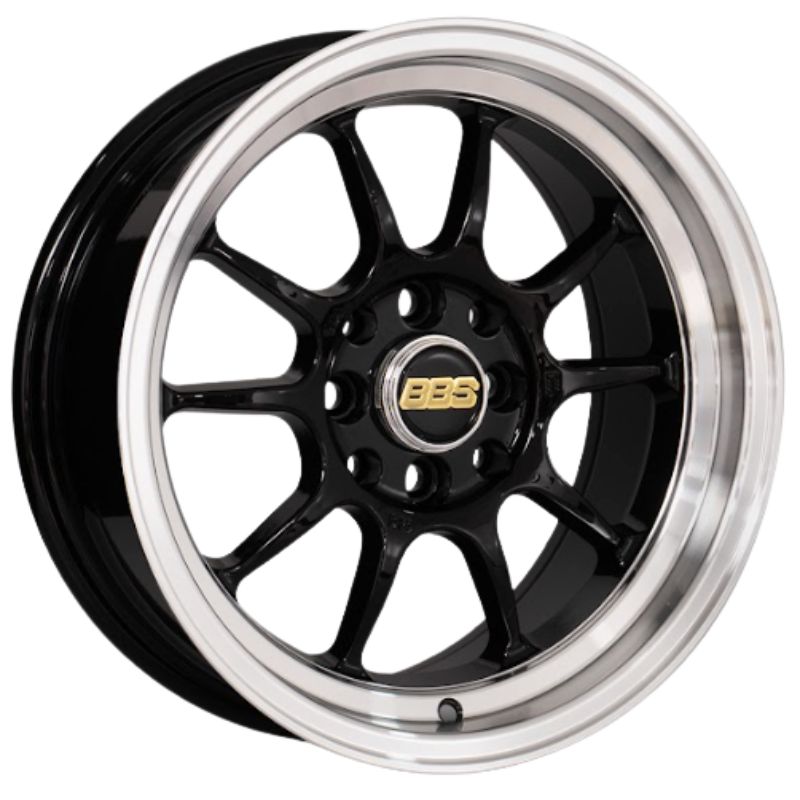 RW® - 15X8.0 4X100/4X114.3 ET20 CB73.1 BLACK/LIP POLISH