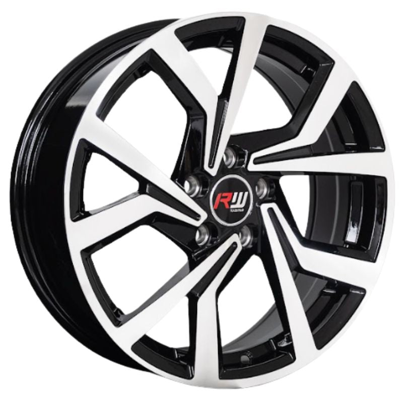 RW® - 16X7.0 5X100 ET38 CB73.1 BLACK MACHINE