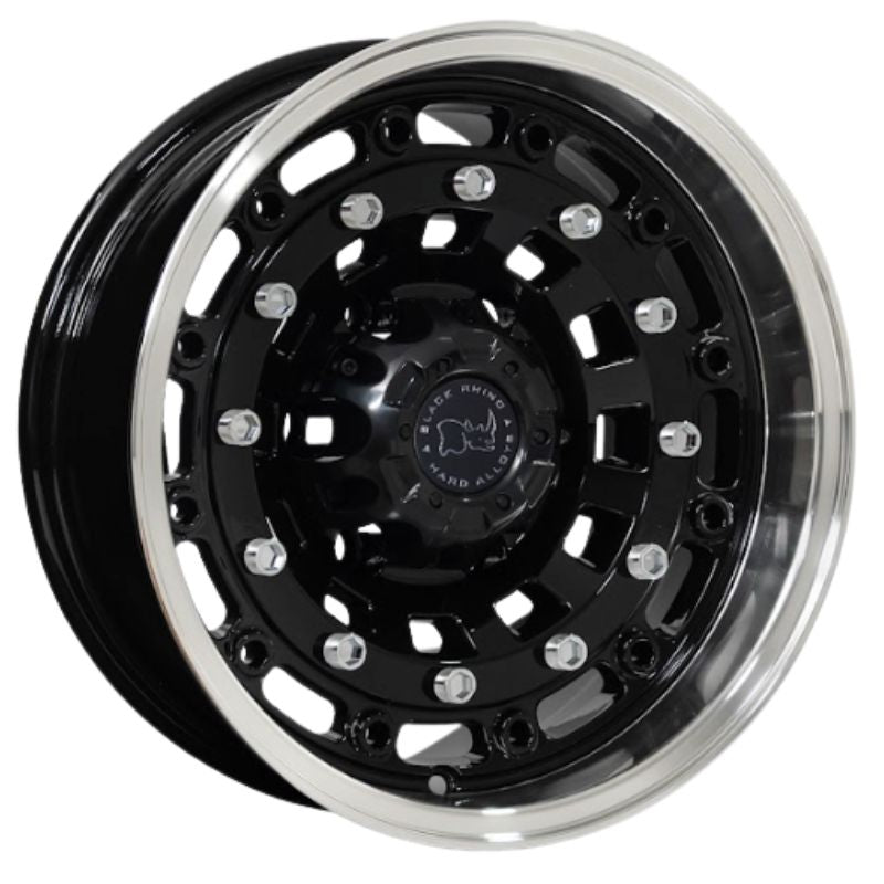 RW® - 15X8.0 6X139.7 ET-10 CB110.1 BLACK/LIP POLISH -RIVET