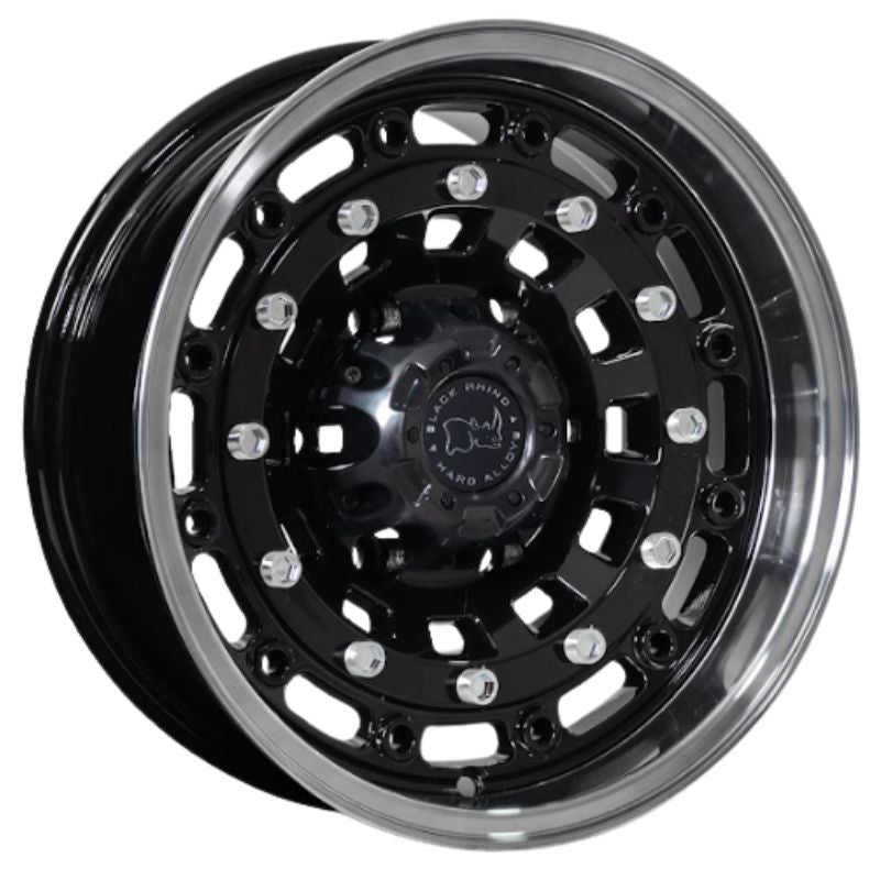 RW® - 15X8.0 6X139.7 ET-10 CB110.1 BLACK/LIP POLISHED BLAC