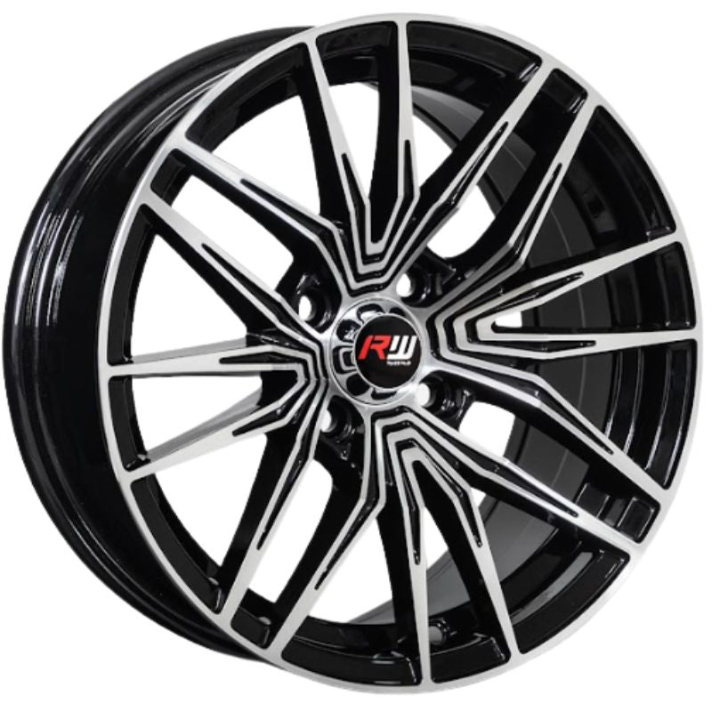 RW® - 15X7.0 4X100 ET30 CB73.1 BLACK MACHINE-1