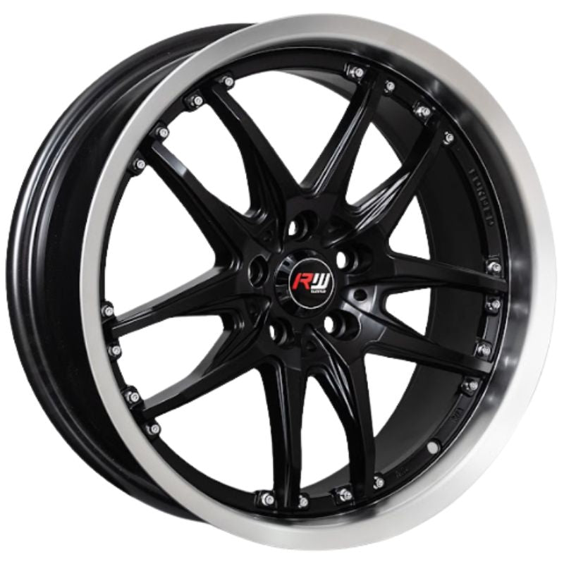 RW® - 18X8.5 5X108 ET35 CB73.1 SMATE BLACK/LIP POLISH -R
