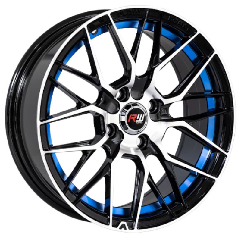 RW® - 15X7.0 4X100 ET35 CB73.1 BM/BLUE UNDERCUT