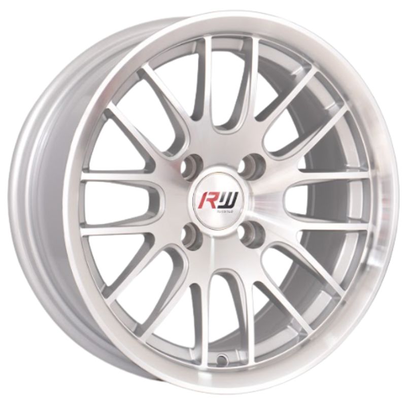 RW® - 14X7.0 4X100 ET20 CB73.1 SILVER MACHINED/LIP POLIS