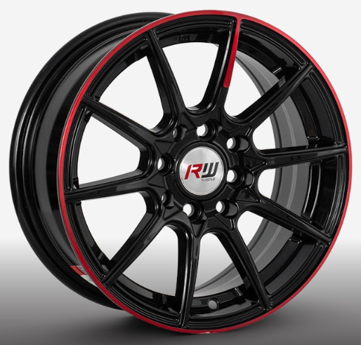 ARO 14X6 100/114.3X8 ET35 CB73.1 BLACK/LINE RED