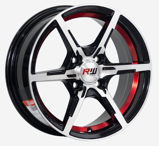 ARO 14X6 100X4 ET35 CB73.1 BLACK MACHINE/UNDERCUT RED