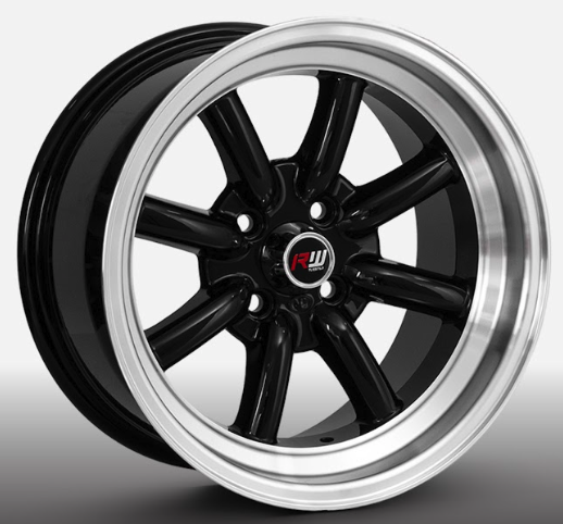 ARO 15X8 100X4 ET0 CB73.1 BLACK/LIP POLISH