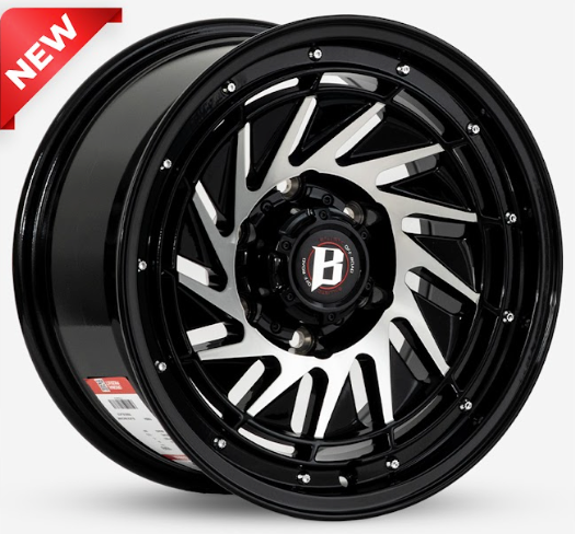ARO 16X8 139.7X6 ET-5 CB110.5 BLACK MACHINE/LIP BLACK/