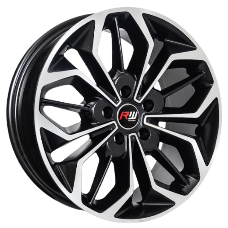 RW® - 18X8 5X114.3 ET52 CB67.1 SEMI-MATTE BLACK MACHINE