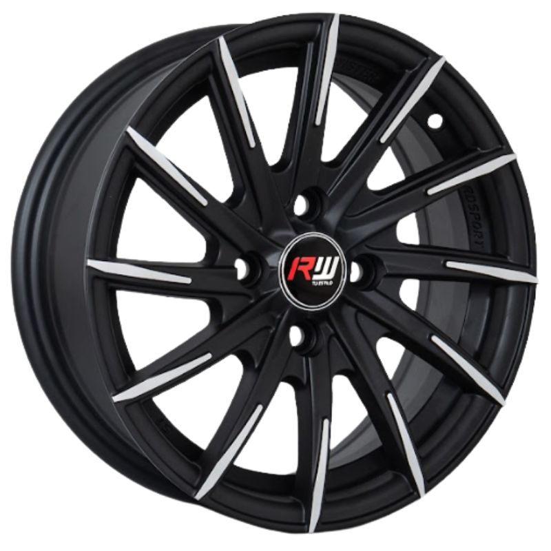 RW® - 14X6.0 4X100 ET20 CB73.1 BLACK MACHINE